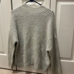 Debut Light Gray Cowl Neck Sweater